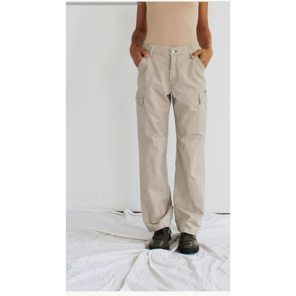 Vintage EUC Tommy Hilfiger Jeans Cargo Light Khaki Pants Women’s Size 1o